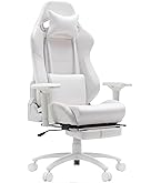 最新モデル｜ゲーミングチェア デスクチェア パソコン オットマン付き 白☆ ❶ Amazon.co.jp: ゲーミングチェア Homracer オフィスチェア 白